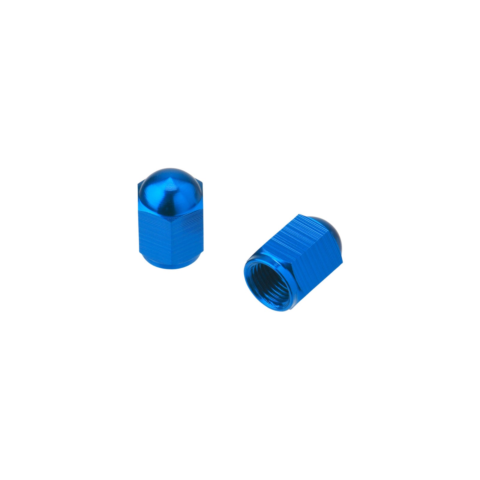 DRC, DRC ALUMINUM VALVE CAPS 2PCS H-BLUE